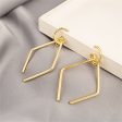 18K Gold-Plated Open-Rhombus Drop Earrings Online Hot Sale