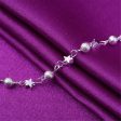 Silver-Plated Star & Bead Station Anklet Online Sale