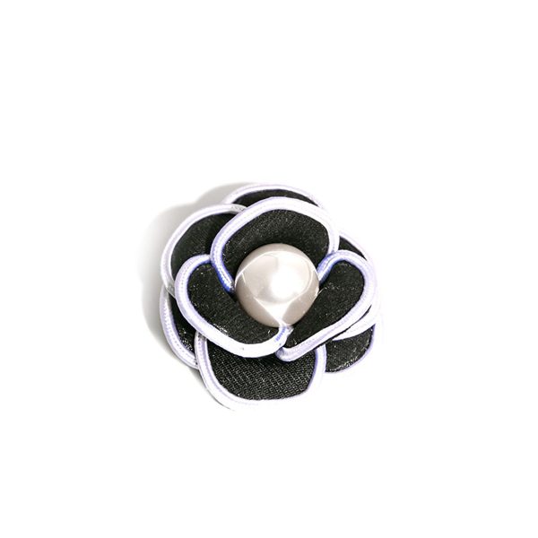 Black & White Camellia Brooch Online Hot Sale