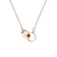 18K Rose Gold-Plated Crossing Ring Pendant Necklace Sale