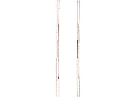 18K Rose Gold-Plated Bar Tassel Ear Jackets on Sale