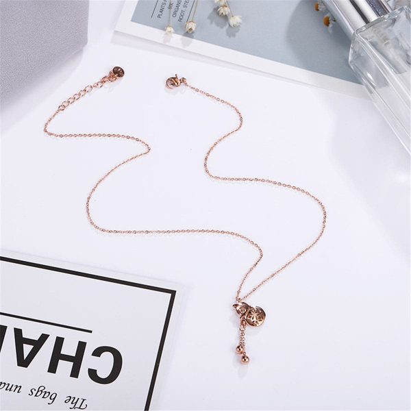 18K Rose Gold-Plated Gourd Pendant Necklace Online