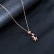 18K Rose Gold-Plated Falling Star Pendant Necklace For Sale