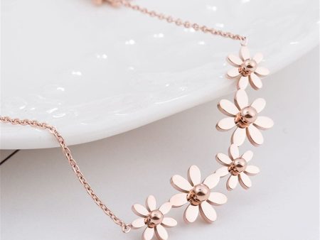 18K Rose Gold-Plated Linking Mums Pendant Necklace Online now