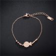 18K Rose Gold-Plated Frosted Fish & Bead Anklet Cheap