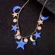 Blue Acrylic & 18K Gold-Plated Moon & Star Statement Necklace Online