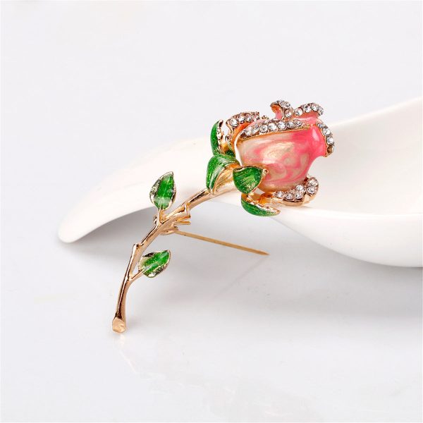 18K Gold-Plated & Cubic Zirconia Flower Brooch Online