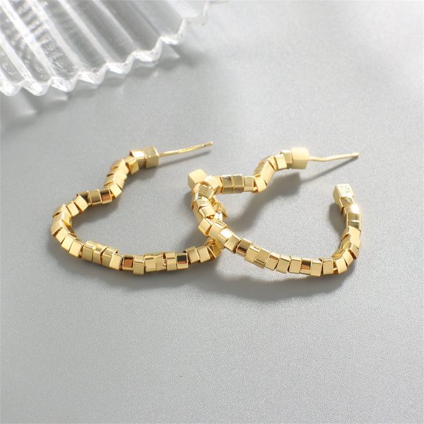 18K Gold-Plated Heart Hoop Earrings Online now