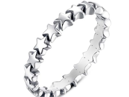 Silver-Plated Interlocking Star Band Online now