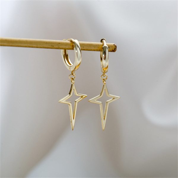 18K Gold-Plated Star Huggie Earrings Supply