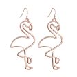 18K Gold-Plated Flamingo Drop Earrings Fashion