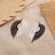 Black & White Abstract Wing Drop Earrings Hot on Sale