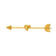 18K Gold-Plated Heart & Arrow Ear Cuff Discount