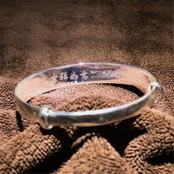 Sterling Silver Maple Cut Frosted Bangle Sale