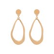 18K Gold-Plated Twisted Open Drop Earrings For Sale