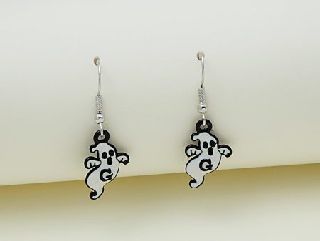 Black & White  G  Ghost Drop Earrings Fashion