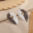 Black & White Abstract Wing Drop Earrings Hot on Sale