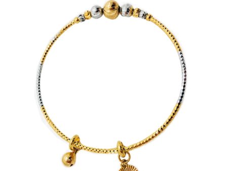 Two-Tone Adjustable Charm Bangle Sale