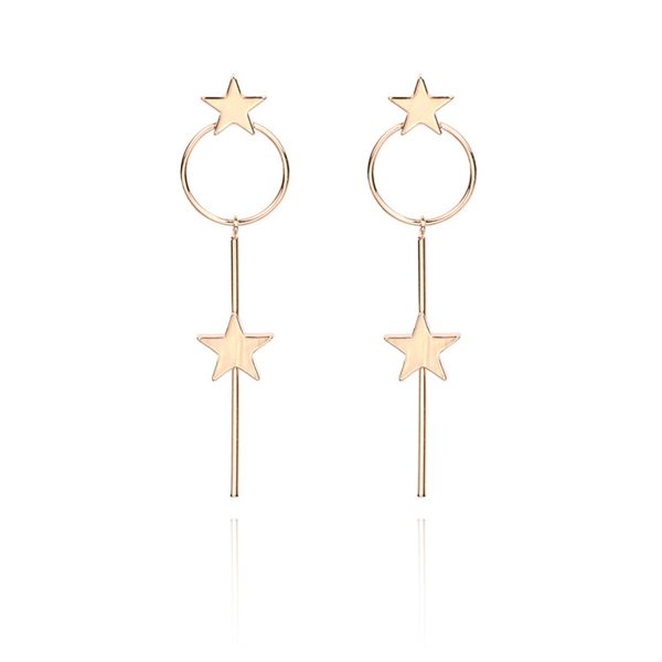 18K Gold-Plated Star Magic Wand Drop Earrings Discount