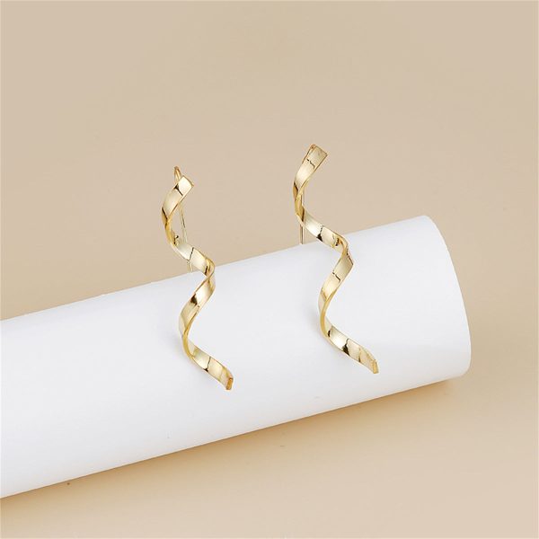 18K Gold-Plated Twisted Threader Earrings Online Hot Sale