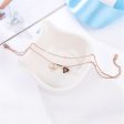 18K Rose Gold-Plated Heart Layer Anklet Fashion