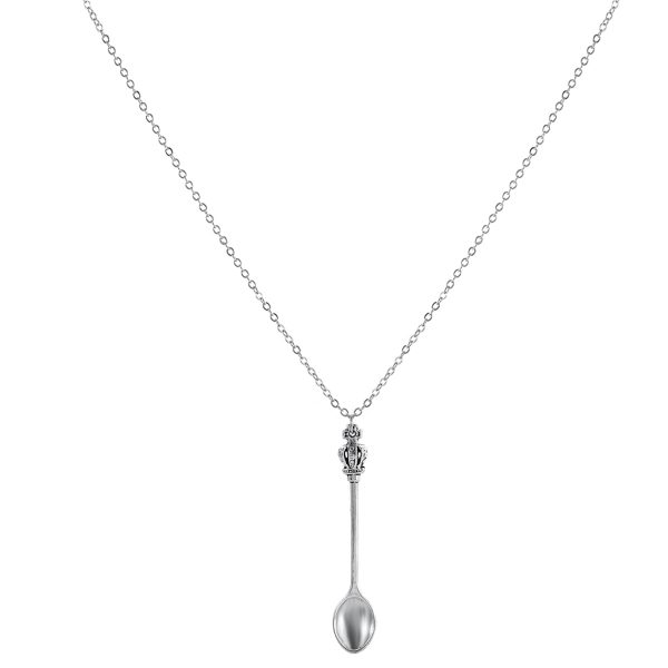 Silver-Plated Spoon Pendant Necklace Sale