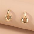 18K Gold-Plated Doughnut Drop Earrings Online Hot Sale