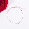 18K Rose Gold-Plated Beaded Station Bracelet Cheap