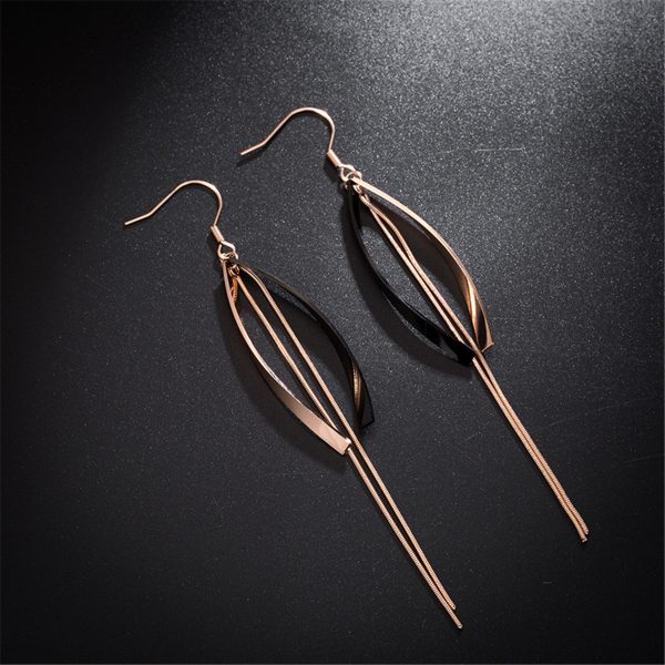 18K Rose Gold-Plated Hook Drop Earring on Sale