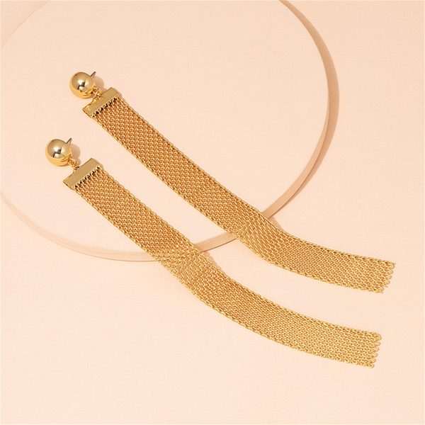 18K Gold-Plated Strand Drop Earrings Online Hot Sale