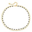 Black Acrylic & 18K Gold-Plated Layered Chain Necklace For Sale