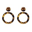 Tortoise Open Circle Drop Earrings Cheap