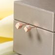 18K Rose Gold-Plated Cube Stud Earrings Supply