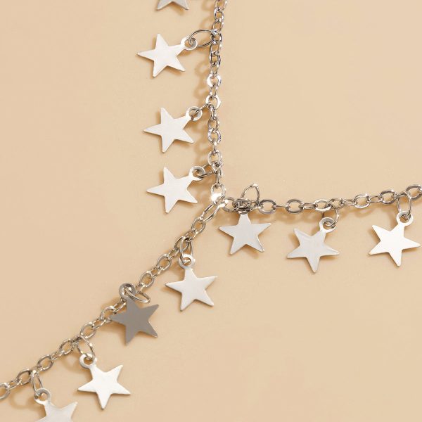 Silver-Plated Star Drop Necklace Online Sale