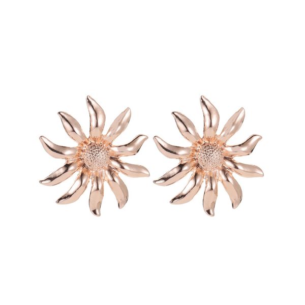 18K Gold-Plated Sunflower Stud Earrings Supply