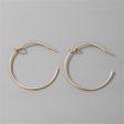 18K Gold-Plated Knot-Accent Thin Hoop Earrings on Sale