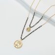 Black Acrylic & 18K Gold-Plated Coin Layered Necklace Sale