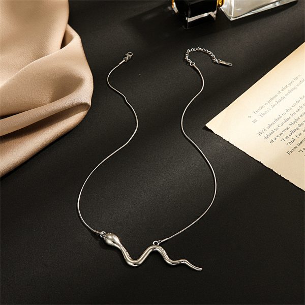 Stainless Steel Snake Bar Necklace Cheap