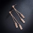 18K Rose Gold-Plated Linking Star Tassel Drop Earrings For Discount