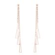 18K Rose Gold-Plated Openwork Tassel Drop Earrings Sale