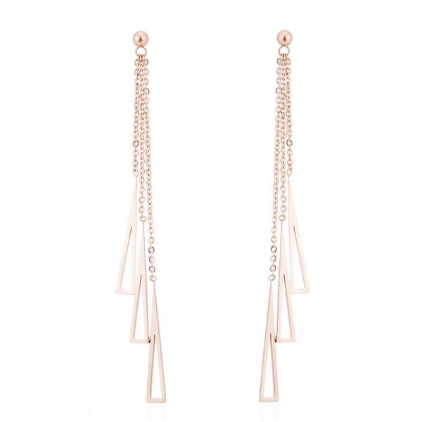 18K Rose Gold-Plated Openwork Tassel Drop Earrings Sale