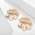 18K Gold-Plated Flower Drop Earrings For Cheap