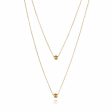 18K Gold-Plated Bead Layered Necklace For Discount