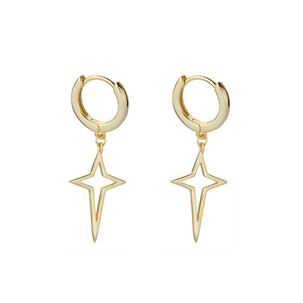 18K Gold-Plated Star Huggie Earrings Supply