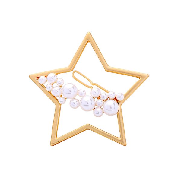 Pearl & 18K Gold-Plated Star Hair Clip Online