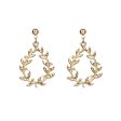 18K Gold-Plated Leaf Cluster Drop Earrings Discount