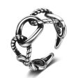 Silver-Plated Figaro Chain Open Band For Cheap