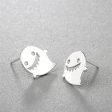 Silver-Plated Ghost Stud Earrings on Sale