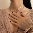 18K Gold-Plated Herringbone Cable Chain Choker Set For Discount