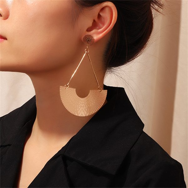 18K Gold-Plated Fan Drop Earrings Online Sale